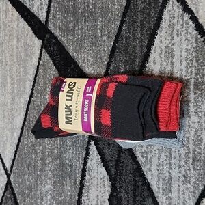 MUK LUKS WARM & COZY CREW HEIGHT BOOT SOCKS 6 PAIRS